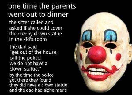 Can I cover the creepy clown statute in the kid's room.