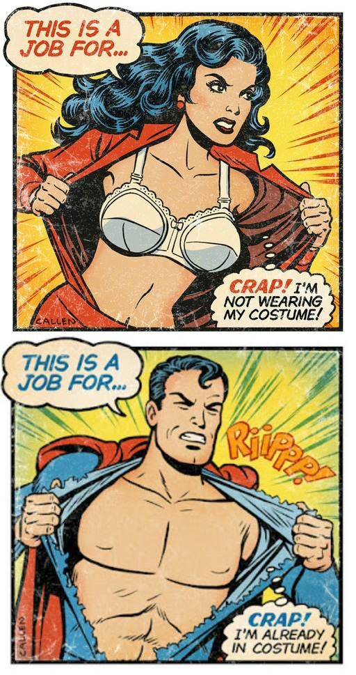 Comic - This is yob for.. Crap! I'm not wearing my costume ! Crap ! I'm already in Costume !