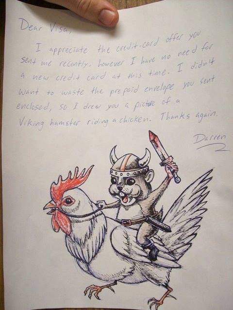 Dear Visa I appreciate the credit-card offer you sent me recently... 