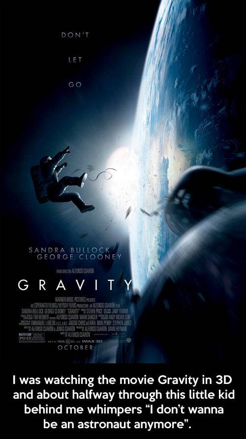 Gravity movie - I don't wonna be an astronaut anymore