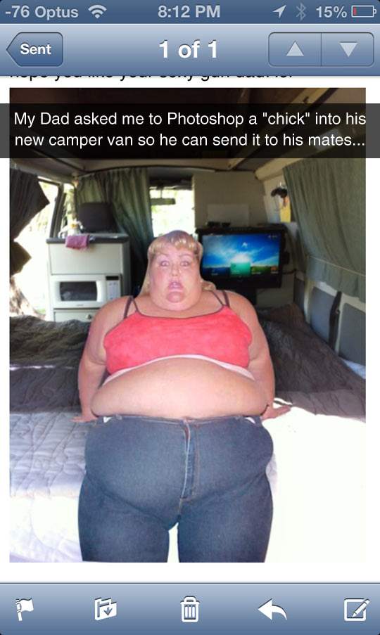 My Dad asked me to Photoshop a 