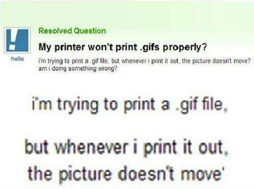 My printer won't print .gif properly? 