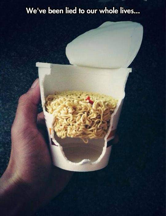 Noodles gotta go somewhere when they expand
