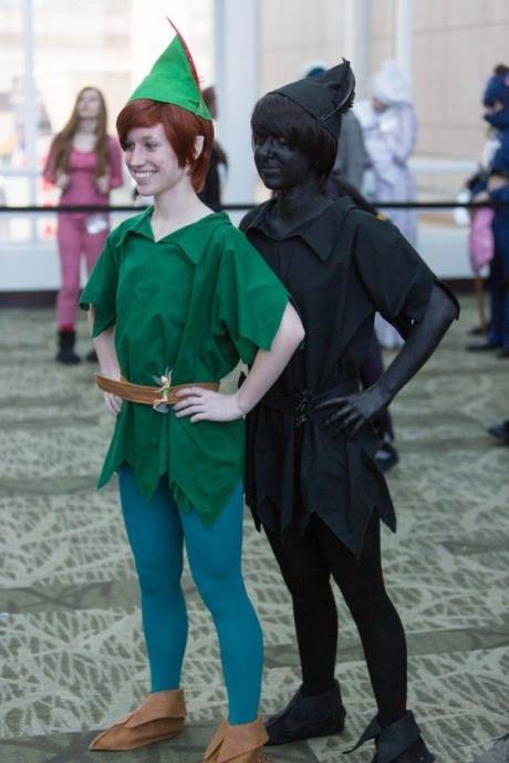 Peter Pan and his shadow, Halloween costume 
