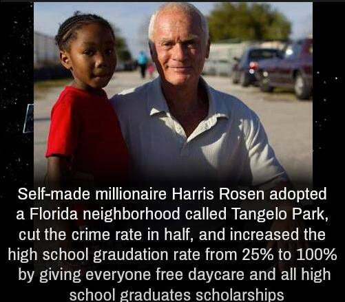 Self-made millionaire Harris Rosen adopted a Florida neighbourhood called Tangelo Park.
