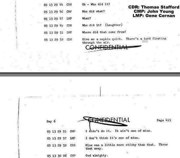 There's a turd floating through the air. Huston we have a problem.