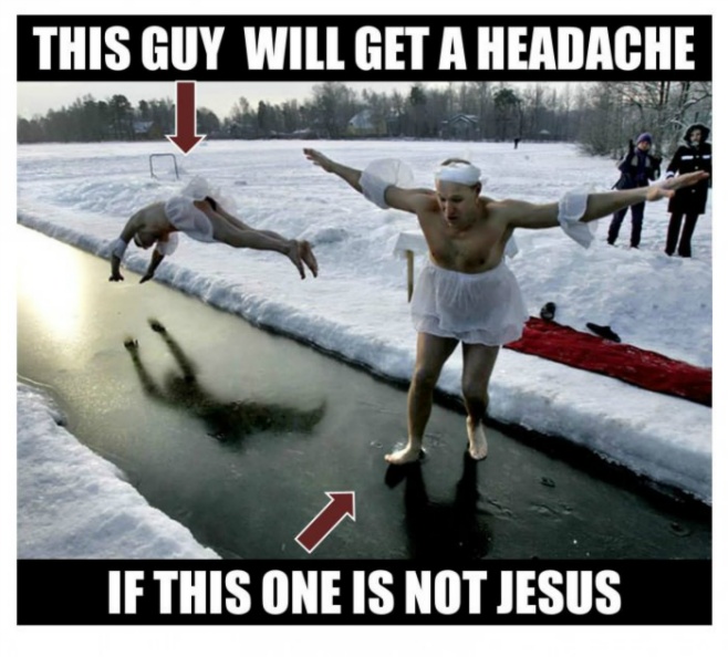 This guy will get a headache if this one is not Jesus 