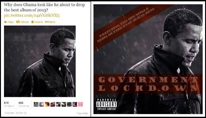 Why does Obama look like he about to drop the best album of 2013?