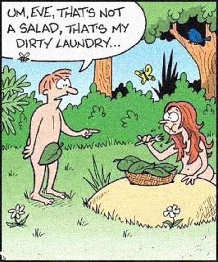 Um, Eve, that's not a salad, that's my dirty laundry.